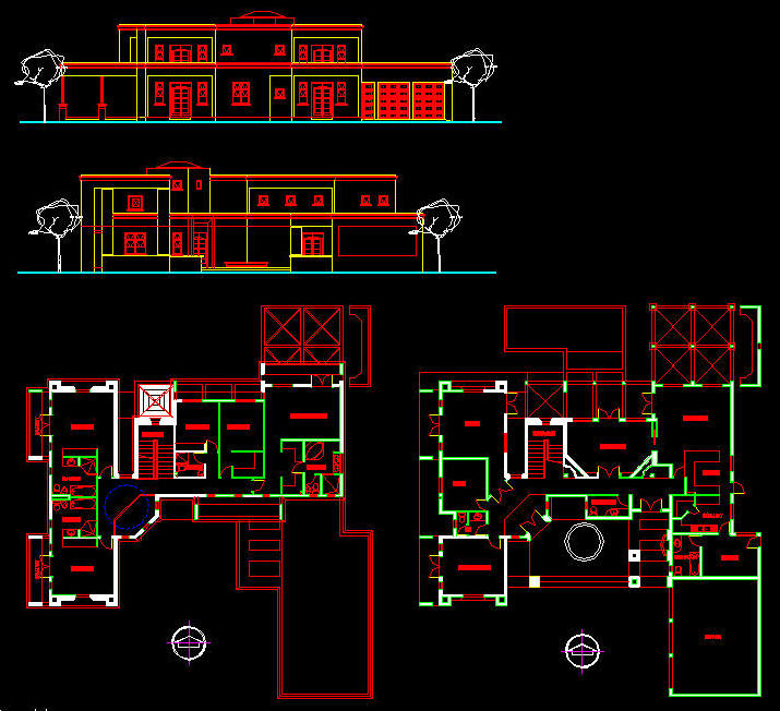 CAD Architect | Cad Building Template Houses - Arabian Villa Type 5